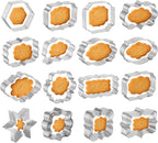 Large Plaque Cookie Cutter Set 25 Pcs Frames Cookie Cutters Stainless Steel DIY Fondant Cutters Molds for Baking MakingCookies Biscuit Fruit Diswasher Safe