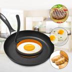 Silicone Egg Rings For Egg Mcmuffins Maker, Silicon Egg Shaper Egg Form for Pancake Patties & English Muffin, Foldable Round Crumpet Ring Mold, Non Stick Egg Circles