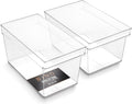BINO | Plastic Storage Bins, Large - Deep | THE HANDLER COLLECTION | Multipurpose Organizer Bins | Kitchen Pantry Organizers and Storage | Clear Containers for Organizing Home | Freezer Organizer