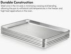 CURTA 6 Pack Aluminum Sheet Pan Perforated, NSF Listed Half Size 18 x 13 inch Commercial Bakery Cake Bun Pan, Baking Tray