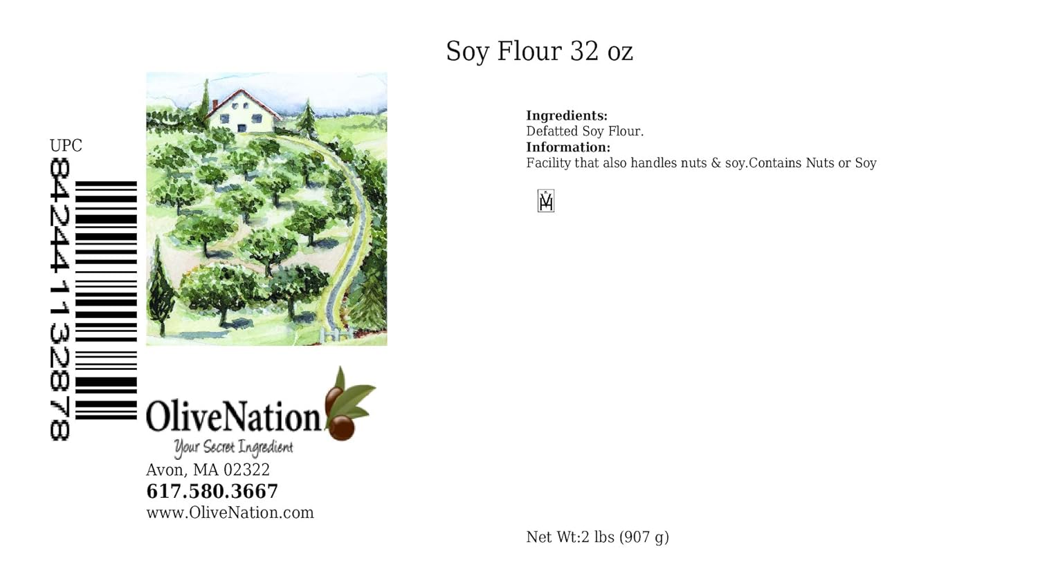 OliveNation Soy Flour 32 ounces