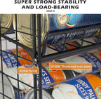 JKsmart 2-Pack Stackable Can Rack Organizer, Can Storage for Kitchen Pantry Cabinet, Can Holders for Food, Multifunctional Can Dispenser for Snacks Soda
