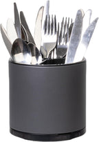 Utensil Holder,Kitchen Utensil Holder For Counter,Rotating Silverware Organizer Cooking Flatware Spoon Spatula Tool Cutlery Container Stainless Steel Caddy