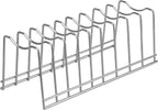 Pot Lid Organizer, Kitchen Pot Lid Rack Holder, Rest Cutting Board, Baking Sheet, Pots & Pans, Serving Trays, Stainless Steel (Silver, 2)