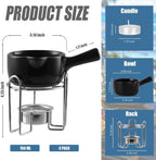 Artestia Butter Warmer for Seafood Set of 4, Ceramic Lobster Butter Warmers with 4 Pieces Tealight Candles for Melting Butter, Chocolate, with Handle, Dishwasher Safe, Black