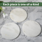 Marble Lazy Susan, 16 in Lazy Susan Turntable Organizer for Cabinet Pantry Kitchen Countertop Fridge Bathroom Makeup Vanity Countertop - White