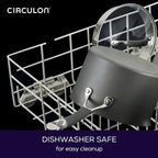 Circulon Radiance Hard Anodized Nonstick Frying / Fry Pan Set / Skillet Set - 8.5 Inch, 10 Inch, and 12.25 Inch , Gray