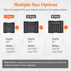 Lifewit Silverware Drawer Organizer, Expandable Utensil Tray for Kitchen, BPA Free Flatware and Cutlery Holder, Adjustable Plastic Storage for Spoons Forks Knives, 8.5"-14.1" x 12.1", Black