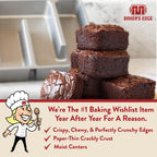 Baker's Edge Brownie Pan, The Original All Edges Brownie Pan for Baking | Premium Double Nonstick Coating, Heavy Gauge Cast Aluminum, Rectangular 9x12” Size Baking Pan - US Patented Design