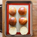 3-Pack Roasting Pan Set, Nonstick Baking Tray, Rectangular Bakeware for Oven, Non-Toxic Coating and Durable Quality (Champagne Gold)