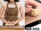 Zulay Kitchen Silicone Baking Mat Sheet Set - Reusable Baking Mat Nonstick - Half Sheet Baking Mat For Oven (Black, 1 Pack)