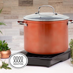 Nuwave 12pc Healthy Pots and Pan Set Non-Stick, Forged Lightweight Cookware Set, G10 Duralon Ceramic Coating, Vented Tempered Glass Lids, Induction-Ready & Works on All Cooktops, PFAS Free