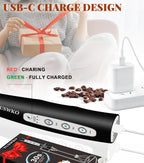 YUSWKO Milk Frother Handheld for Coffee with Stand, Rechargeable Drink Mixer with 3 Heads 3 Speeds Electric Coffee Frother Whisk, Gift for Many Occasions and Festival