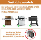 7524 Full Size Griddle Replacement Parts for Weber Genesis S310, E310, E320, S320, E330, S330, EP310, EP320, EP330, Carbon Steel Flat Top Grill Insert Parts with Handles for Weber Genesis 300 Series
