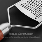 KULUNER Professional-Grade Lemon Zester with Fine Blades, Lightweight Cheese/Vegetable Grater, Solid Wood Handle Design - Rust-Resistant, Durable, Essential Kitchen Tool （A2）