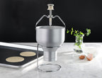 New Star Foodservice 37463 Commercial Grade Aluminum Pancake Dispenser with Stand, Silver