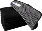 SINLAND Microfiber Dish Cloth for Washing Dishes Dish Washing Rags Best Kitchen Washcloth Cleaning Cloths Wash Cloths with Poly Scour Side 7.87Inchx7.87Inch 10 Pack Black
