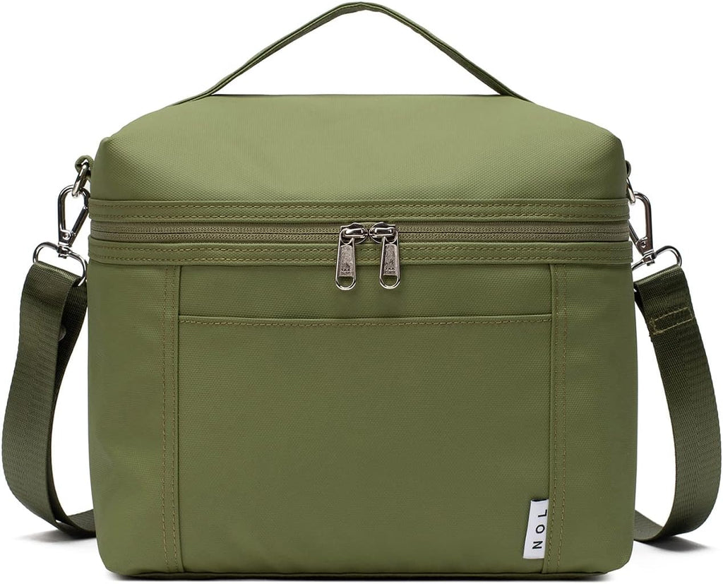 NOL Natural Organic Lifestyle Insulated Lunch Bags for Women Cooler Bag Lightweight Nylon Waterproof Lunch Box For Work