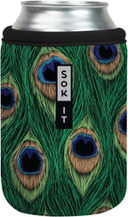 Sok It CanSok Sleeve for Beer & Soda Insulated Neoprene Cover (Peacock, 12oz Can Sleeve)