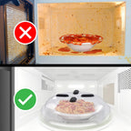 Magnetic Microwave Splatter Cover, Clear Microwave Cover for Food - Vented & Magnetic, 12-inch, Food Grade Plate Cover, BPA Free - Black