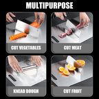 Titanium Cutting Board - 2025 New Upgrade 100% Pure Titanium Cutting Boards for Kitchen Double Sided Non Toxic Titanware Cutting Board,Hygiene Durable Dishwasher Safe Chopping Board (18"L x 12"W)