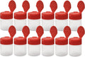 ljdeals 1 oz Plastic Spice Jars with Red Flip & Sift Caps – 12 Pack Empty Spice Bottles for Herbs, Seasonings, Powders, Camping, Travel, Kitchen, Restaurant Use – BPA-Free, Recyclable, Made in USA