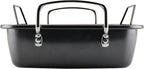 Circulon Ultra Lasting Nonstick Roaster/Roasting Pan with Easy Serve Rack, 17 Inch x 13 Inch, Black