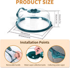 Microwave Cover with Water Steamer, Microwave Splatter Cover, 10 Inch Plate Covers with Integrated Handle Splatter Guard, Kitchen Gadgets & Accessories, House Essentials for Gift