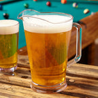 US Acrylic 64oz Bistro Clear Pitcher | Set of 2 Beer Pitchers | Reusable, BPA-free, Made in the USA, Indoor and Outdoor Pitcher Set for Water, Lemonade, Juice, Soda Pop, and Beer