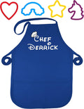 Personalized Kids Apron and Cookie Cutter Bundle | Includes: Custom Chef Apron for Kids | 4 Cookie Cutters