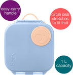 b.box Mini Lunch Box, Bento Box for Kids, Snack Container with 2 Leak Proof Compartments, Reusable Snack Containers with Lids, Kids Lunch Boxes Ages 3+, BPA Free, 4 1/4 Cup Capacity (Feelin' Peachy)