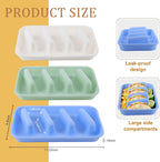 Silicone Taco Holder 3 Packs, Reusable Taco Plates with Dividers, Taco Holder Stand for Family Dinners & Parties, Dishwasher and Microwave Safe