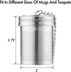House Again Large Tea Infuser, Extra Fine Mesh Tea Strainers for Loose Tea, 18/8 Stainless Steel Tea Strainer with Extended Chain Hook, Tea Steeper for Brew Tea, Spices & Seasonings, for Multi Cups