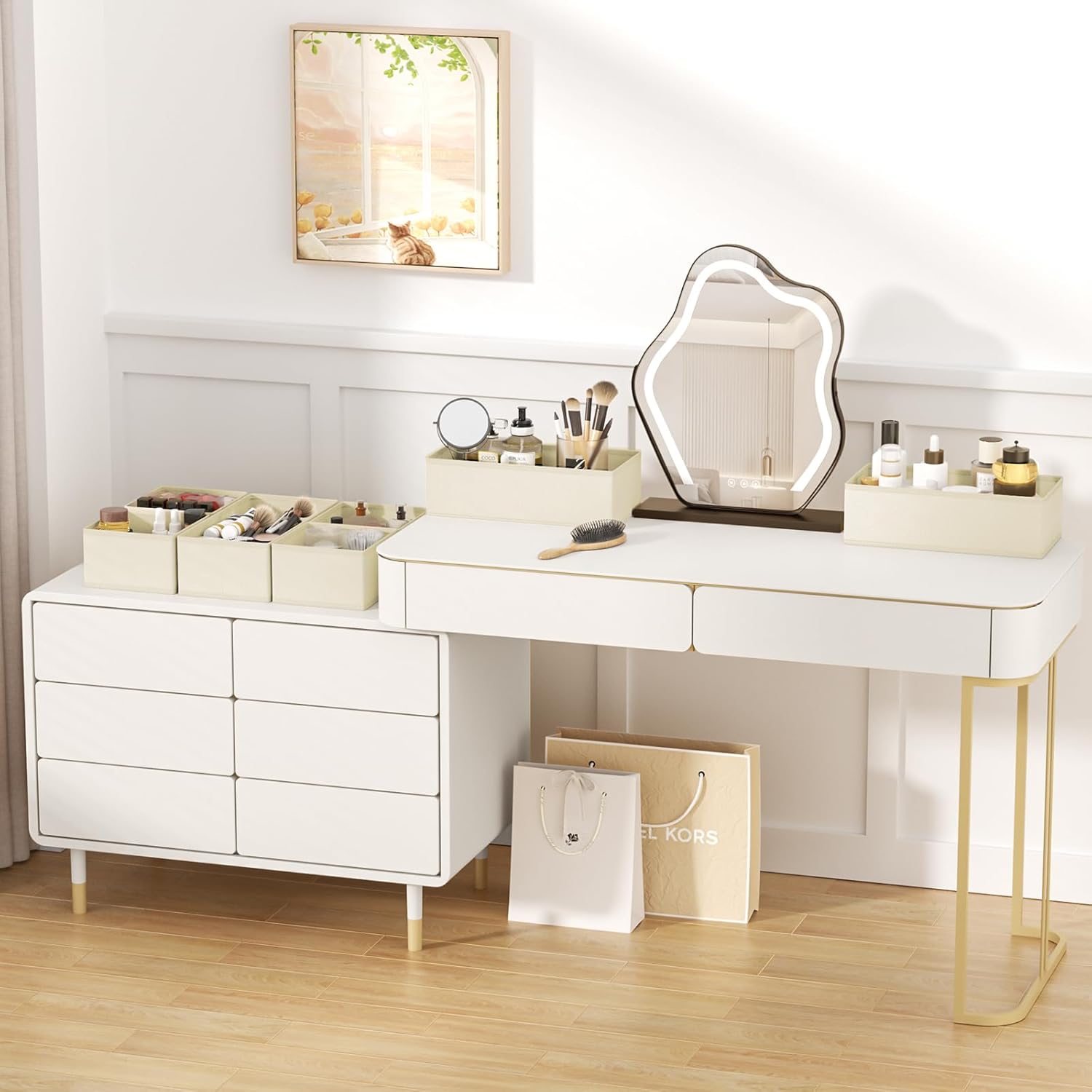 DIMJ Drawer Organizer Clothes 24 Pack - Foldable Baby Organizers and Storage & Dresser Organizer for Bedroom, Closet - Nursery Organization Dresser Dividers for underwear, Sock,Bra, Belt, Tie