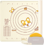 Ourokhome Silicone Baking Mat Sheet and Pastry Dough Cutter, 0.5 Inch Thick 20'' X 16" BPA free Silicone Rolling Mat, Non-Stick and Anti-Slip, Dishwasher Safe (Beige)