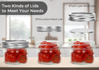 Eathtek Small Mason Jars 8 Pack, 4oz/120ml Mini Canning Jars with Regular Lids for Jelly Herbs Spice Honey Storage, Small Glass Jars Candle jars, Extra Lids Tags Label Included