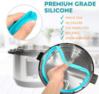 8Qt Silicone Sealing Ring with Steam Release Valve (3-Pack) - Dishwasher Safe Replacement Gasket Fits Select Instant Pot 8Qt Models (Ultra, Viva, Duo Plus, IP-DUO80, IP-LUX80).