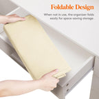 Lifewit 1 Pack Over the Door Organizer, 5 Shelf Clear Window Hanging Storage with 4 Mesh Side Pockets, Anti Tilt 40 lbs Load Behind Door for Pantry, Nursery, Bathroom, Bedroom, Kitchen, Dorm, Beige