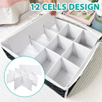 VERONLY China Dinnerware Storage Containers Set- Dish,Mug,Stemware Storage Cases - Quilted Box Bins Stackable with Divider,handles,Clear Window for Cups,Plates,Wine Glasses Moving Set of 6 (Black)