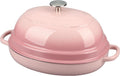 Enameled Oval Cast Iron Dutch Oven Pot with Lid, Bread Dutch Oven for Sourdough Bread Baking, 6QT, Pink