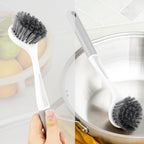 2 Pack Kitchen Scrub Brushes for Cleaning Dish Brush with Handle for Pans, Pots, Kitchen Sink Cleaning Scrub Brushes (PP Plastic)