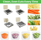 1/2" Replacement Blade & Push Block for Vegetable Chopper Dicers – Ultra Sharp Stainless Steel Cutter, Fits Multiple Brands, Easy to Install & Clean, Ideal for Home and Commercial Kitchens