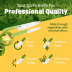Ceramic Knife Set with Ergonomic Handle, Non-Reactive and Professional Chopping Knife Featuring Sharp, Rust-Proof Blades for Cutting Vegetables & Fruits, Durable Ceramic Kitchen Knives Set 6” & 4”