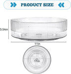 FreshKeeper Plastic Lazy Susan Organizer, Clear Pantry Lazy Susan Turntable for Cabinet and Kitchen 11’’