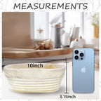 Banneton Bread Proofing Basket: 2 PCS Sourdough Proofing Basket with Liner - Oval Banneton Basket for Baking