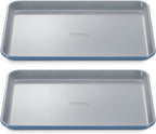 Caraway Non-Stick Ceramic Medium Baking Sheet - Naturally Slick Ceramic Coating - Non-Toxic, PTFE & PFOA Free - Perfect for Baking, Roasting, and More - Medium (15" x 10") - Slate