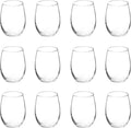 DISCOUNT PROMOS Stemless Wine Glasses by ARC 5.5 oz. Set of 12, Bulk Pack - Perfect for Hotel, Bar, Restaurant or Lounge - Clear