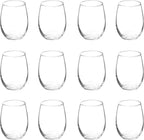 DISCOUNT PROMOS Stemless Wine Glasses by ARC 5.5 oz. Set of 12, Bulk Pack - Perfect for Hotel, Bar, Restaurant or Lounge - Clear