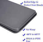 Thicken 1/4 Quarter Cookie Baking Sheet Pan 13.58 x 9.84Inch (Inner 12.8x9.06) Non-Stick Carbon Steel Bakeware 2 Pack