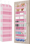 1 Pack Over The Door Storage Organizer with 5 Pockets 10 Mesh Pockets, 44 lbs Weight Capacity Door Hanging Organizers and Storage for Bedroom,Bathroom,Nursery,Kidroom,Babyroom